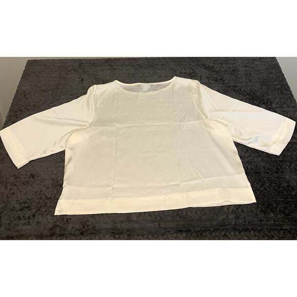 Liz Claiborne Ivory Shorter Boxy Style Women's Top Size XL NWOT - Picture 7 of 8
